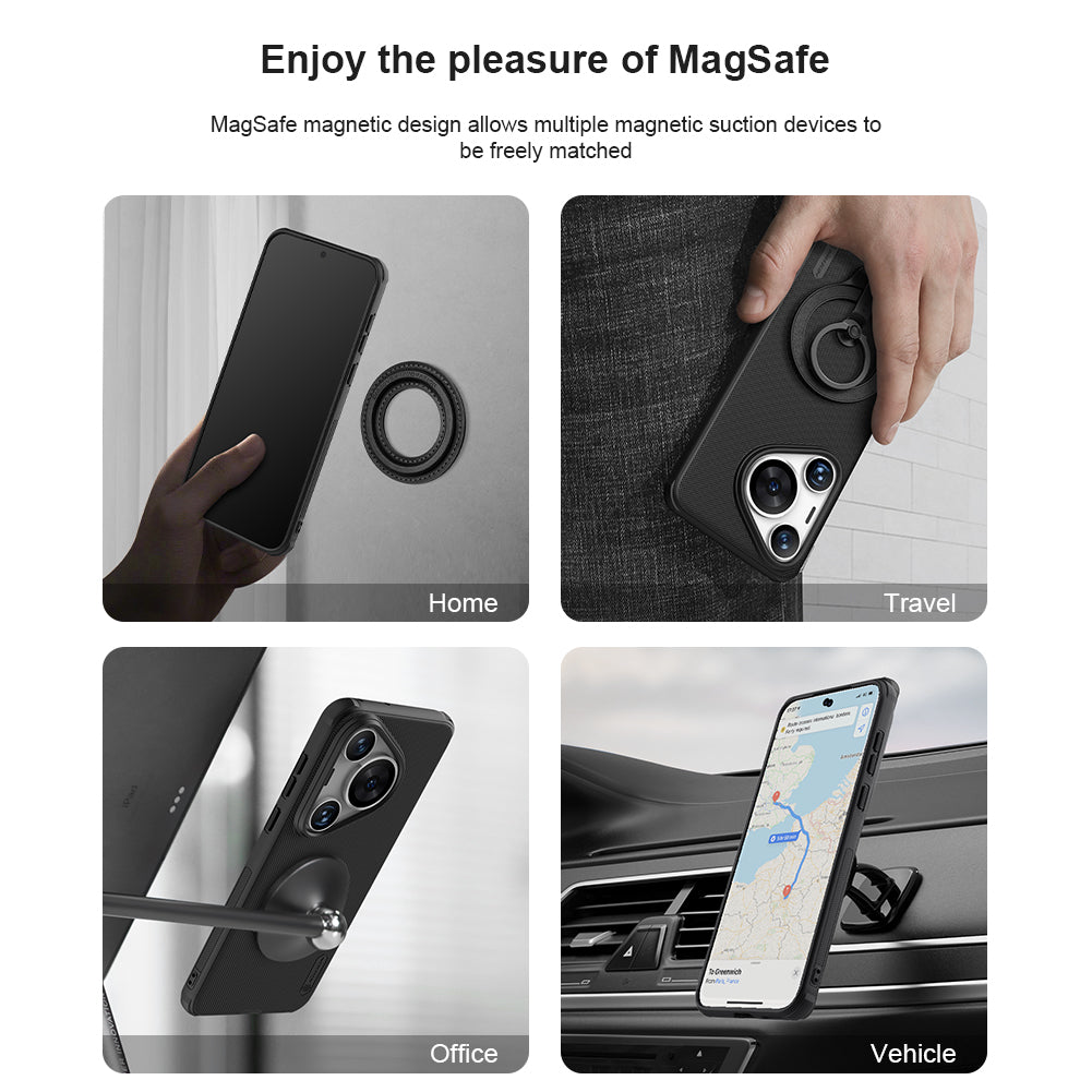 NILLKIN Frosted Shield Pro for Huawei Pura 70 Pro / Pura 70 Pro+ Magnetic Case PC+TPU Anti-Slip Back Cover NILLKIN Frosted Shield Pro for Huawei Pura 70 Pro / Pura 70 Pro+ Magnetic Case PC+TPU Anti-Slip Back Cover